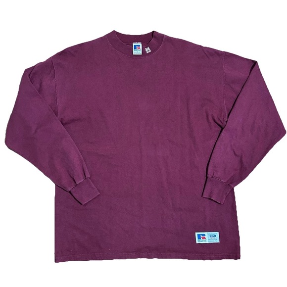 Russell Athletic Other - Vintage Russell Athletic Mississippi State Maroon Logo Mock Neck T-Shirt Mens L